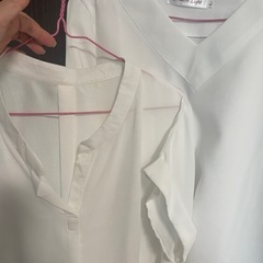 レディース白カットソーブラウスLサイズほぼ未使用美品3点セットの画像