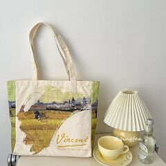 バッグ 鞄 ゴッホ キャンバス トートバッグ 芸術 プリント オ...