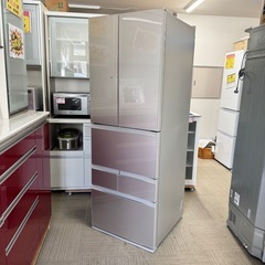 【超美品‼️】東芝 2019年製 509Lノンフロン冷凍冷蔵庫 ベジータ 自動製氷 高級ガラスドア サテンゴールド♪の画像