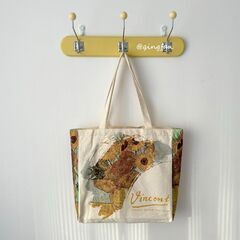 バッグ 鞄 ゴッホ キャンバス トートバッグ 芸術 プリント ひまわり