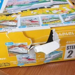 【中古】くもんのジグソーパズル　STEP2 　はやいぞしんかんせん　4セットの画像