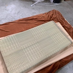 34m い草 上敷き カーペット 格子柄【グラッセ】 江戸間 3畳 い草　y032605mの画像