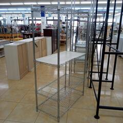 ★ジモティ割あり★  メタルラック シルバー H161×D46×W90 クリーニング済み OJ8568の画像