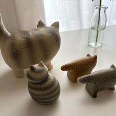 リサ　ラーソン　Lisa Larson 　猫の置物　4つセットで（美品）の画像