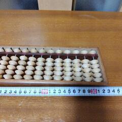 昭和レトロ　算盤　木製 そろばん　5つ玉そろばんの画像
