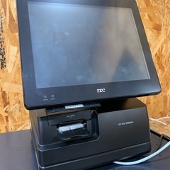 a(7114) 東芝テック POSレジ ターミナル QT-200 レジスター キャッシュドロワー スキャナー 店舗用品 黒 直接お引き取りも歓迎大阪の画像