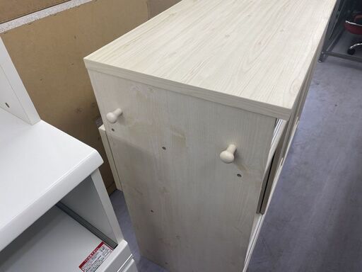 キッチンカウンター カントリー調 幅119ｃｍ 両面 間仕切り キッチンラック 食器棚 キッチン収納 バタフライ ホワイト 白 札幌市