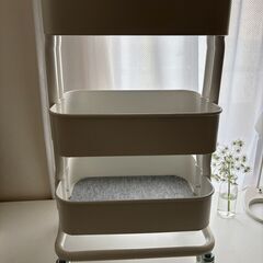 IKEA キッチンワゴン　RÅSHULTロースフルト・ÖVERSIKTLIG オーヴェルシクトリグ　マット3枚セット（美品）の画像
