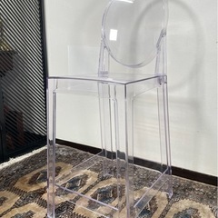 モダン カウンターチェア クリア ハイチェア ハイスツール エレ...