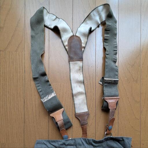 EXTRA STARK サスペンダー付 パンツ 東ドイツ軍 ミリタリー パンツ