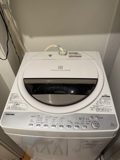 TOSHIBA 洗濯機　6キロ