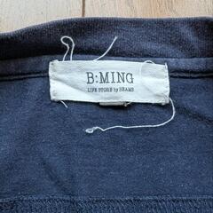 B:MING ネイビー七分丈Tシャツ Mサイズの画像
