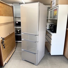 【超美品‼️】日立 2020年製 401Lノンフロン冷凍冷蔵庫 高級ガラスドア 新鮮スリープ野菜室 プレーンシャンパン♪の画像