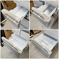 【超美品‼️】日立 2020年製 401Lノンフロン冷凍冷蔵庫 高級ガラスドア 新鮮スリープ野菜室 プレーンシャンパン♪の画像