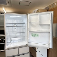【超美品‼️】日立 2020年製 401Lノンフロン冷凍冷蔵庫 高級ガラスドア 新鮮スリープ野菜室 プレーンシャンパン♪の画像