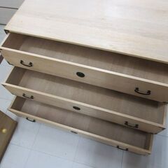 桐収納 3段 幅94.5×奥行44×高さ57cm 桐箪笥 着物収納 収納家具 苫小牧西店の画像