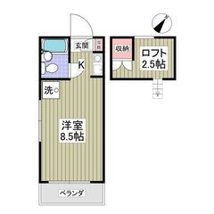 ⭐️敷・礼・仲0円⭐️フリーレント1ヶ月！⭐️若葉駅⭐️ロフト付...