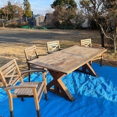 4/20まで！【アメリカ製野外用】大型ガーデンテーブル　テーブルのみの販売です！の画像