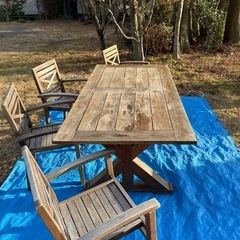 4/20まで！【アメリカ製野外用】大型ガーデンテーブル　テーブルのみの販売です！の画像
