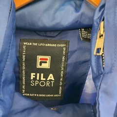 HA2503-557 配送不可 FILA SPORT ナイロンジャケット ブルー M-65タイプ キズ汚れ多数 サイズ:Sの画像