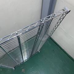 中古 ワイヤーシェルフ 物置 棚板 ワイヤー スチールラック 倉庫 幅広 120x60の画像