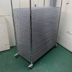 中古 ワイヤーシェルフ 物置 棚板 ワイヤー スチールラック 倉庫 幅広 120x60の画像