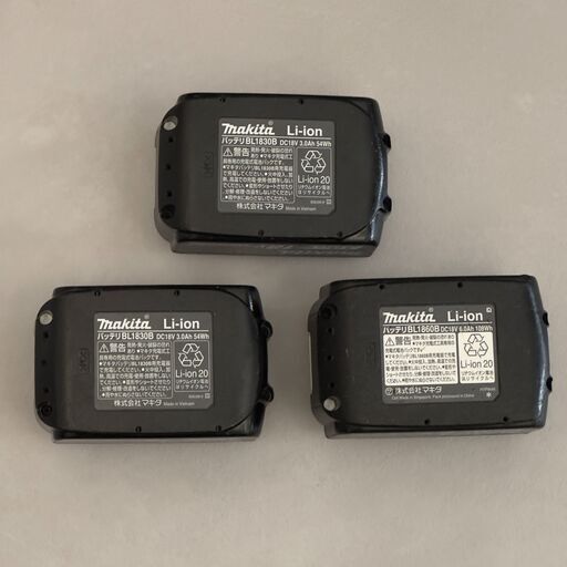 マキタ 純正バッテリー 18V 6.0Ah・3.0Ah 計３台 makita