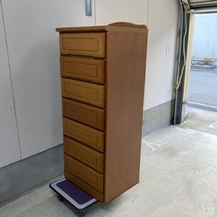 木製7段引出し家具の画像