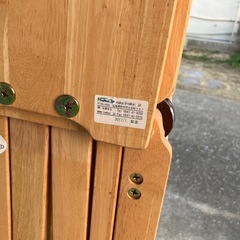 美品　折りたたみ　シングルベット　フレーム　木製の画像