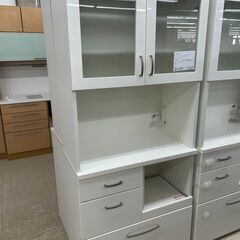 ★ジモティ割あり★  レンジボード 白 H180×D40×W80 クリーニング済み TJ11175