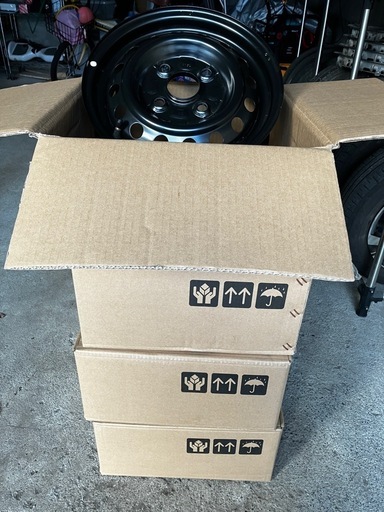 ダイハツ純正スチールホイール＆ホイールキャップ4本分セット