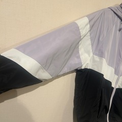 お値下げ可能　レディースＬ　COLZA 中綿入　配色ブルゾン　ジャンパー　フード付きの画像
