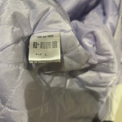 お値下げ可能　レディースＬ　COLZA 中綿入　配色ブルゾン　ジャンパー　フード付きの画像