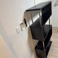 5段シェルフ　黒　ブラック　本棚/展示棚　の画像