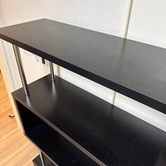 5段シェルフ　黒　ブラック　本棚/展示棚　の画像