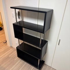 5段シェルフ　黒　ブラック　本棚/展示棚　の画像
