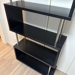 5段シェルフ　黒　ブラック　本棚/展示棚　の画像