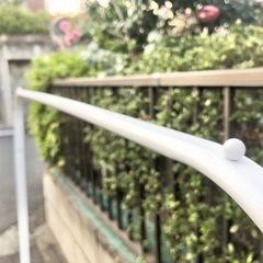 ホワイト ロング ハンガーラック ☆配送応相談☆の画像