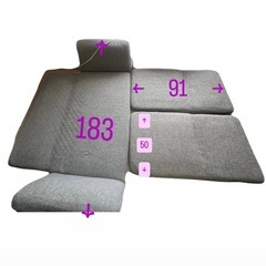 ソファベッド　グレーの画像