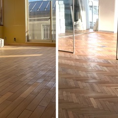 フローリング DIY★無垢材 チーク★オイル塗装仕上げ ♪値下げしましたの画像