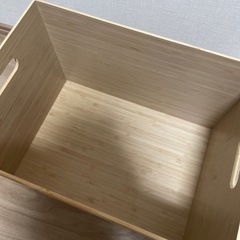 無印　重なる竹材長方形ボックス＋フタの画像