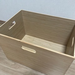 無印　重なる竹材長方形ボックス＋フタの画像