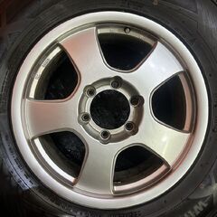 【DUNLOP SJ8 265/65R17】スタッドレス【社外ホイール 17インチ 7.5J6HPCD139.7+25】20年製 バリ溝 ランクルプラド ハイラックス等(KTM328)の画像