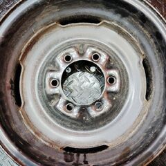 USトヨタ 40ランクル 輸出 純正ホイール フロント用 15インチ 1本 5.5J6HPCD139.7±0 ランクル60 スペア 背面　(VHC462)の画像