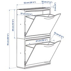 IKEA　TRONES トローネス シューズボックス/収納, ブ...