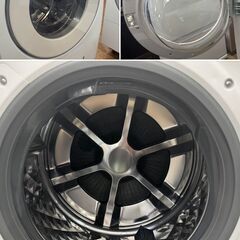 地域限定送料無料　超美品【 Panasonic 】パナソニック 洗濯11.0㎏/乾燥6.0㎏ ドラム式洗濯乾燥機 スゴ落ち泡洗浄 はやふわ乾燥 ヒートポンプ乾燥 マットホワイト NA-LX113BLの画像