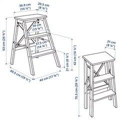 【受渡決定】IKEA　BEKVAM ベクヴェーム 踏み台 3段の画像