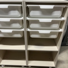 美品‼︎3段カラーボックス・引き出し収納棚4点の画像