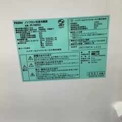 2ドア冷蔵庫 Haier JE-N85D 2021年製 85L のご紹介‼︎の画像