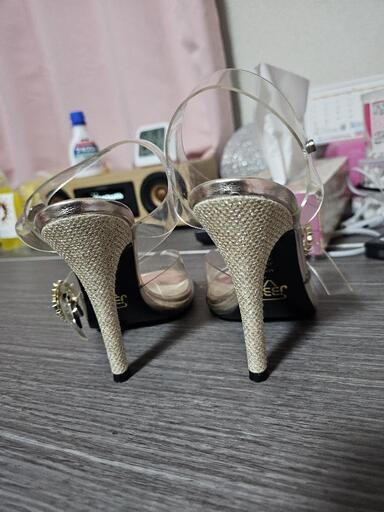 jbbfサンダル jbbf公式サンダル DIANA ピンクゴールドクリアストラップ